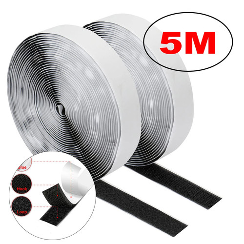 Self adhesive hook and loop - and,